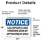 Signmission Salespeople And Vendors Seen Appointment, 24 in W x Rectangle, Vinyl Decal OS-2PACK-NS-D-1824-L-16536 - alternate 5